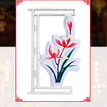 led蘭花燈造型燈節(jié)日 裝飾戶(hù)外路燈桿塑料大紅燈籠廠家批發(fā)